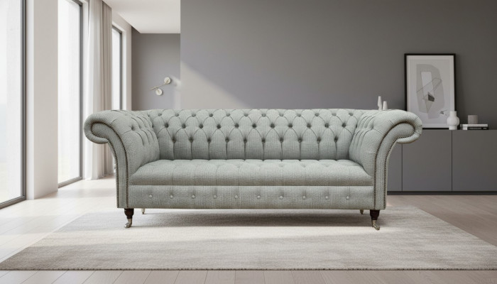 Chesterfield 3-zits designerbank banken bekleden banken stof textiel