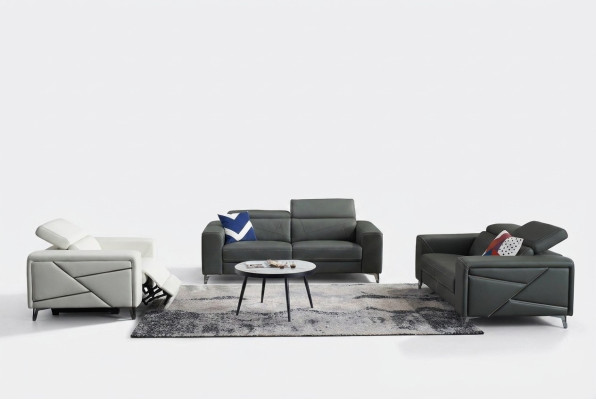 Sofa set 3+2+1 zits Designbank Beklede bank Moderne Luxe Nieuw