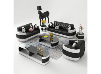 Woonkamerset Dressoir Salontafel Bijzettafel Tafel 7-delig Compleet Set