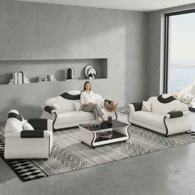 Sofaset 3+2+1 Zitsbanken Bankstel Ontwerp Moderne Banken Stof Nieuw