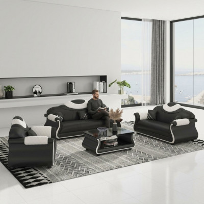 Sofa-set 3+2+1 zits bankstel bankstel banken 3-delig woonlandschap bank bank bekleding