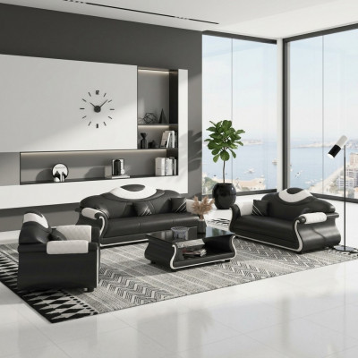 Sofa-set 3+2+1 zits bankstel bankstel banken 3-delig woonlandschap bank bank bekleding