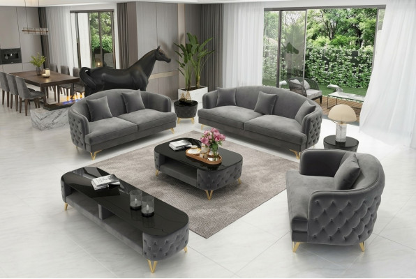 Luxe bankstel bank bekleding set zitbank 3-delige bankstel 321 zitplaatsen.