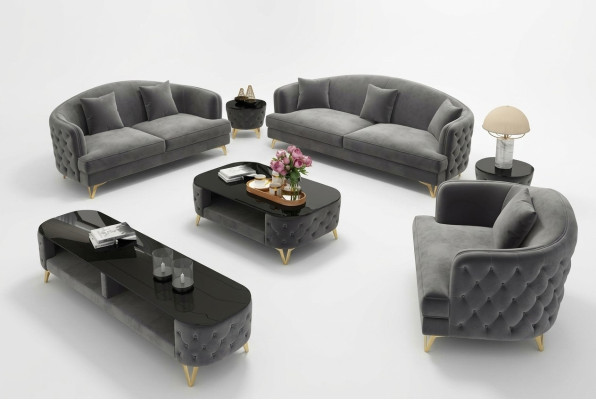 Luxe bankstel bank bekleding set zitbank 3-delige bankstel 321 zitplaatsen.