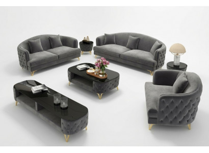 Luxe bankstel bank bekleding set zitbank 3-delige bankstel 321 zitplaatsen.