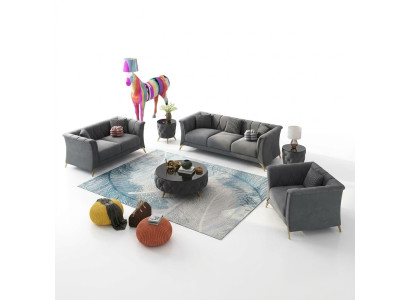 Designer bankstel 3+2+1 zits stof bankstel kussens bankstel banken