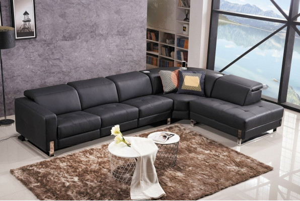 Luxe bank L-vorm leren bank bank stoffering modern bank hoekbank