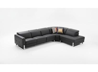 Luxe bank L-vorm leren bank bank stoffering modern bank hoekbank