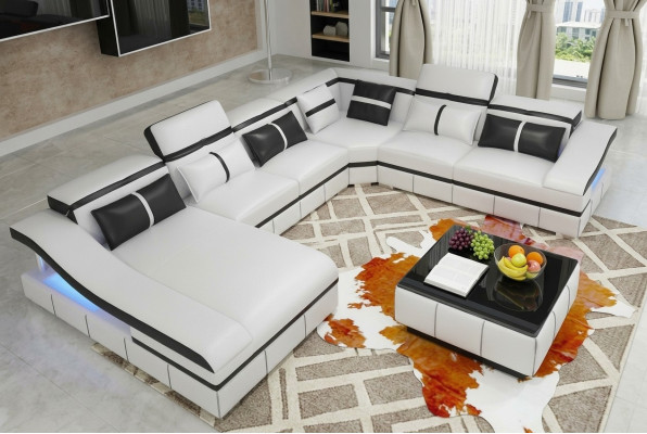 Luxury Corner Sofa U-Shaped Living Landscape Sofa Couch Upholstered Suite Modern Sofas New