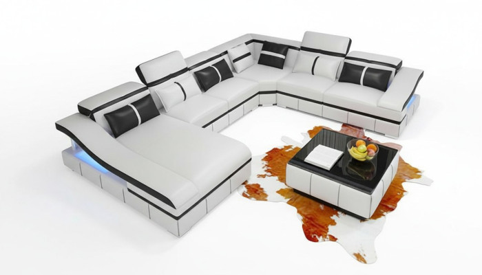 Luxury Corner Sofa U-Shaped Living Landscape Sofa Couch Upholstered Suite Modern Sofas New