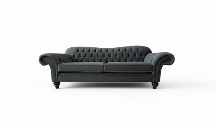 XXL Chesterfield Bank 4-zits Bank Bekleding Zitgroep Leer Textiel  XXL Chesterfield Bank 4-zits Bank Bekleding Zitgroep Leer Textiel