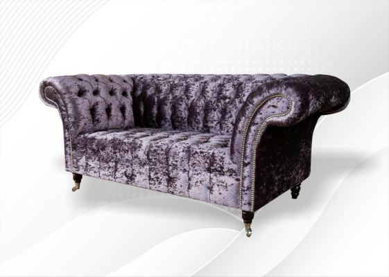 Chesterfield bank bank tweezitter stof bankstellen banken 2-zits bekleding fluweel