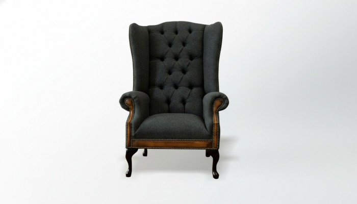 Stoel 1x Woonkamer Gestoffeerde Fauteuil TV Lounge Textiel Zit Fauteuil