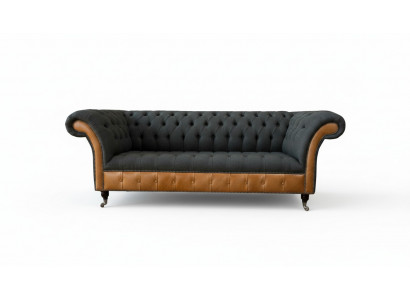 Stofbank Woonlandschap 3-zits designbank Banken Banken Grijze Chesterfield