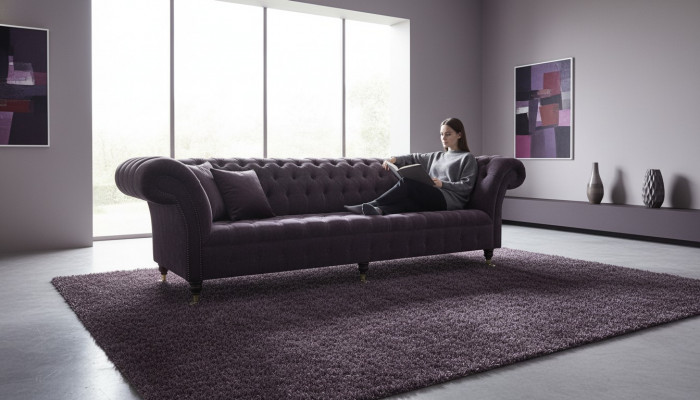 Bank Bankstel 4-zits Design Bekleding Modern Stof Chesterfield Bankstellen Nieuw