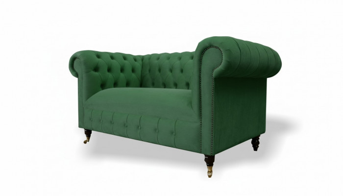 Chesterfield 2-zits designbank bank gestoffeerde banken banken stof textiel