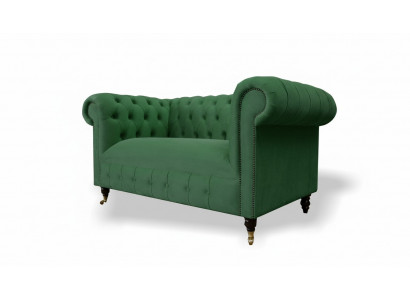 Chesterfield 2-zits designbank bank gestoffeerde banken banken stof textiel