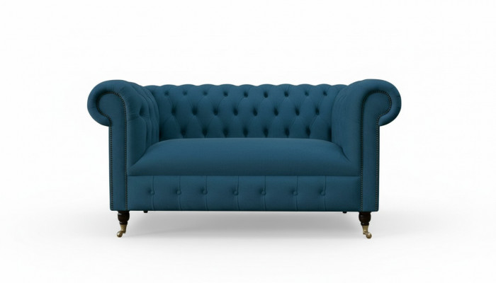 Bankstel 2-zits zitting Klassieke Chesterfield Blauwe Bankstellen Bankstellen Polster.