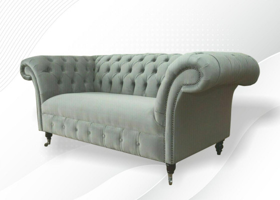 Chesterfield Bank Bank Zitbank Sofa's Klassieke 2-zits Leder Stof Textiel Nieuw