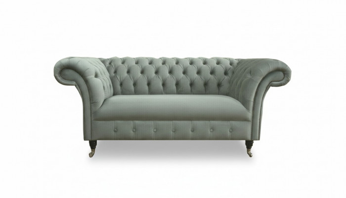 Chesterfield Bank Bank Zitbank Sofa's Klassieke 2-zits Leder Stof Textiel Nieuw