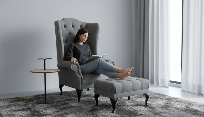 Chesterfield oorfauteuil gestoffeerde sofa's klassieke stoel van premiumklasse nieuw