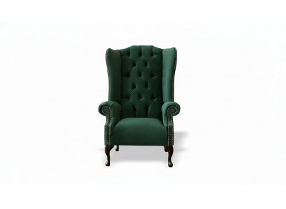 Oorfauteuil Fauteuil Fluweel Design Bekleding Sofa Chesterfield Textiel Meubels jvmoebel ®