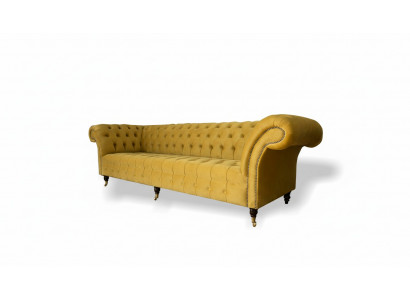 xxl Chesterfield Grote Bank Sofa Bekleding Set 4 Zitplaatsen Textiel Banken Nieuw