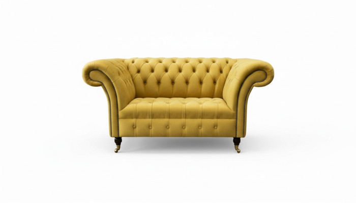 Klassieke Chesterfield Fauteuil Bank Sofa Bekleding Zit Lounge Relax Club Stof