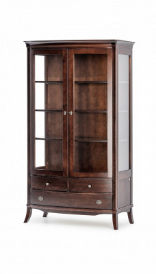 Woonkamer meubels Klassieke vitrine Hout Glas Glazen kast Kast Vitrines Nieuw.