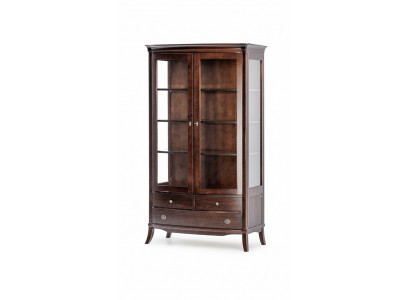 Woonkamer meubels Klassieke vitrine Hout Glas Glazen kast Kast Vitrines Nieuw.