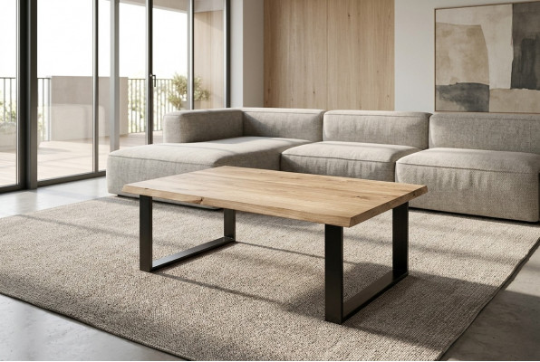 Ontwerper salontafel glazen tafel bank bestel tafels bruin hout loft meubels