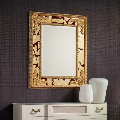 Klassieke designer spiegel muurspiegel barok rococo 93x153cm houten frame nieuw