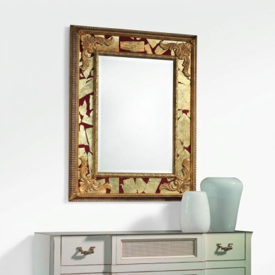 Klassieke designer spiegel muurspiegel barok rococo 93x153cm houten frame nieuw