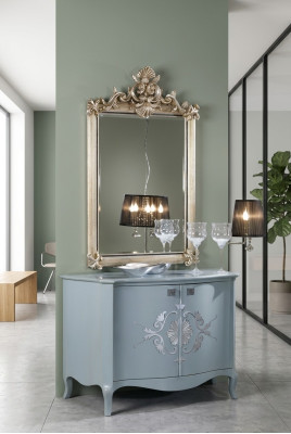 Ontwerper Modern Grote Spiegel Wandspiegel echt Houten Frame Hangspiegel Luxe Meubels