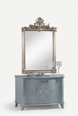 Ontwerper Modern Grote Spiegel Wandspiegel echt Houten Frame Hangspiegel Luxe Meubels