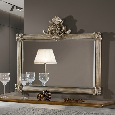 Klassieke grote spiegel wandspiegel met houten frame hangspiegel SP6570 barok.