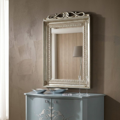 Klassieke wandspiegel houten frame spiegel meubels Nieuw 90x135 glazen frame wand.