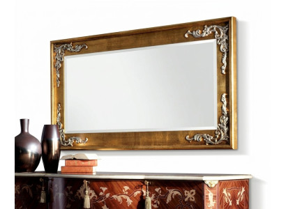 Ontwerper Moderne Grote Spiegel Wandspiegel Echt Houten Frame Hangspiegel Klassiek Nieuw
