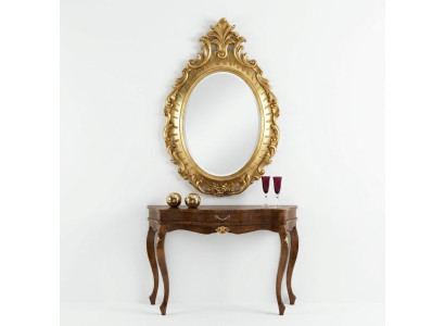 Klassieke designer luxe spiegel wandspiegel barok rococo 88x133cm houten frame nieuw