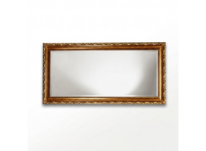 Spiegel Echt hout Handgemaakte houten lijst Wandspiegel Houten frame 181x91 Barok