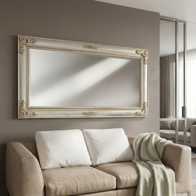 Wandspiegel Antiker Spiegel Barock Antik Holz 187x97 Hängespiegel Möbel Rahmen  Wandspiegel Antieke Spiegel Barok Antiek Hout 187x97 Ophangspiegel Meubels Frame