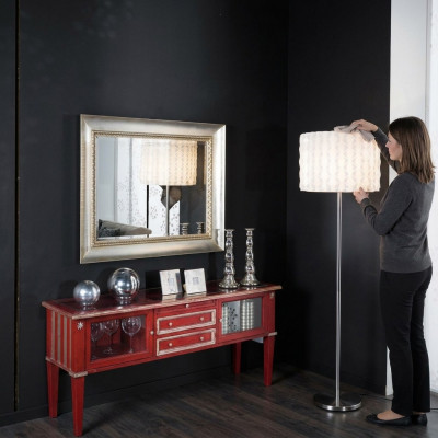 Klassieke wandspiegel met houten frame luxueuze spiegel zilveren hangend glas frame wand