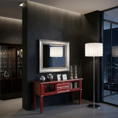 Klassieke wandspiegel met houten frame luxueuze spiegel zilveren hangend glas frame wand