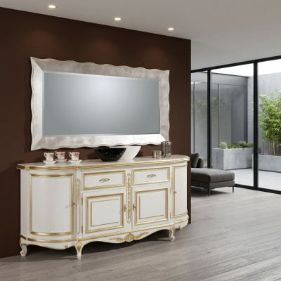 Klassieke Grote Spiegel Wandspiegel Hangspiegel Houten Frame Kapstok Barok