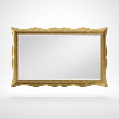 Spiegel wand glas xxl goud groot 181x91 frame hout Hangspiegel Barok Rococo