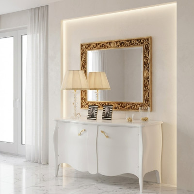 Wandspiegel Spiegel Bad Flur Design Salon Antik Stil Glas Vintage Barock Rokoko  Muur spiegel Spiegel Bad Gang Ontwerp Salon Antieke Stijl Glas Vintage Barok Rococo