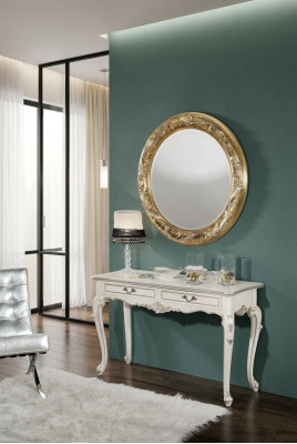 Ronde wandspiegel spiegel badgang ontwerp salon medusa antieke stijl glas rond nieuw