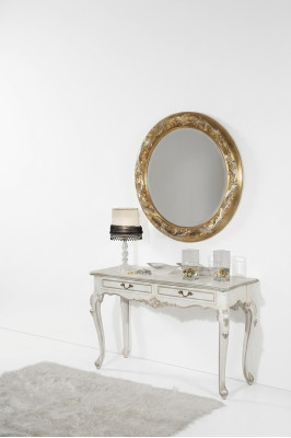 Ronde wandspiegel spiegel badgang ontwerp salon medusa antieke stijl glas rond nieuw