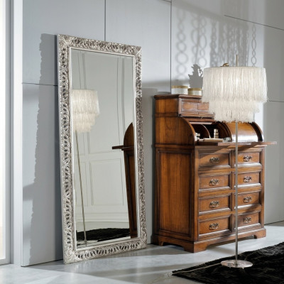 Muurrek decoratie meubels wonen decor barok rococo decor spiegel stand zilver