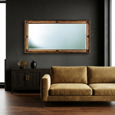 Grote wandspiegel xxl koninklijke barokstijl design meubelen rococo houten frame 181x91.
